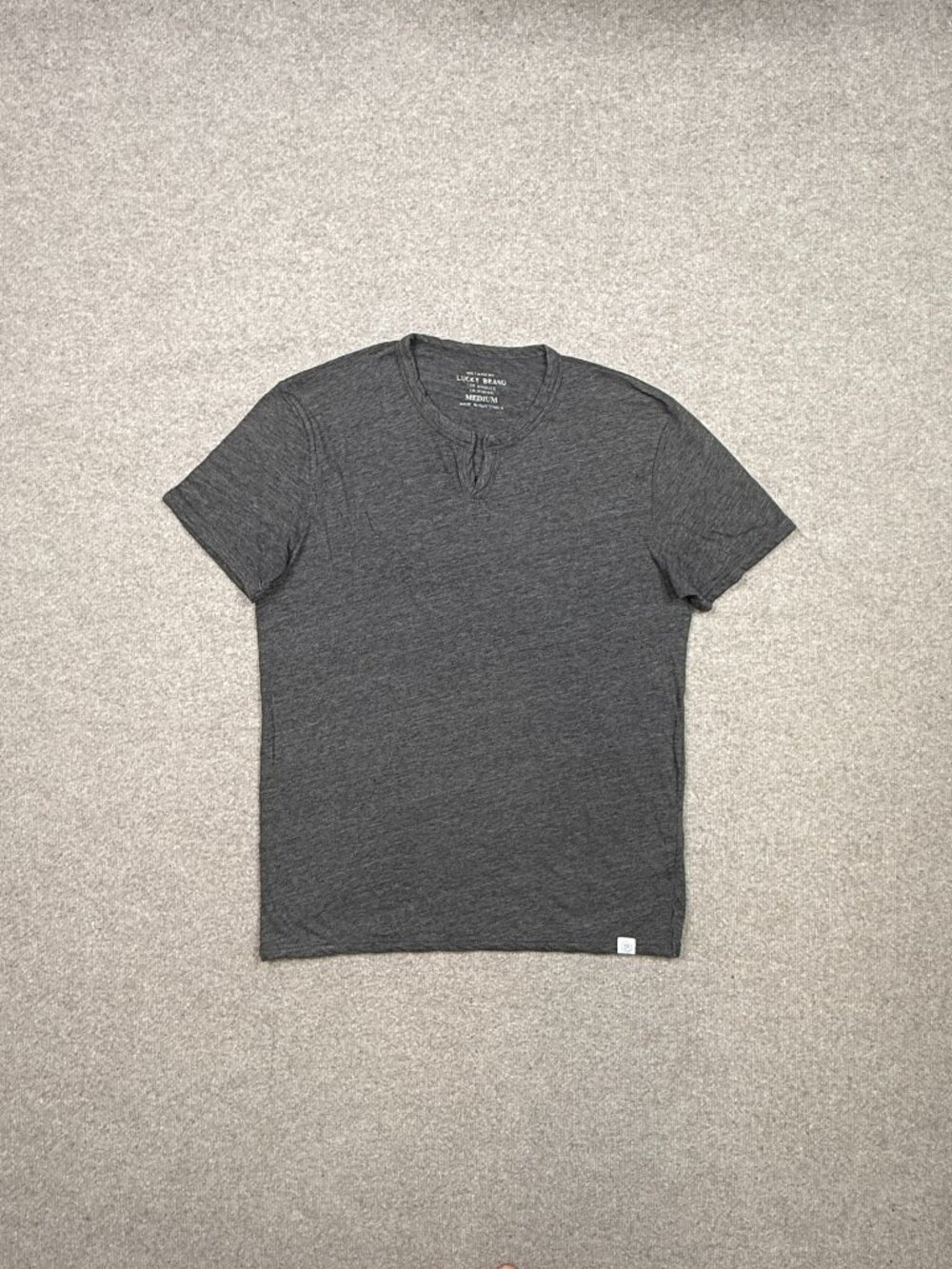 Lucky Brand T Shirt Mens Size M Gray Short Sleeve